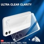 Back Cover Soft Case for Samsung Galaxy M05 / A05 / F05 | Best Camera Protection (Silicone, Transparent)