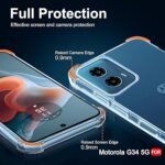 Transparent Crystal Clear Back Cover Case For Motorola Moto G34 / Moto G45 5G | Shockproof Soft TPU Case