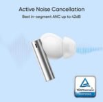 realme Buds Air 3 TWS Earbuds with ANC - RMA2105 (IPX5 Water Resistant, 30 Hrs Playtime, 88ms Latency) - WHITE