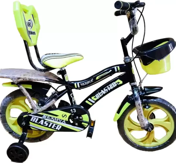 NEXOVA 14T LITTLE BLASTER CARRIER DELUXE(FLORO GREEN) FOR 3 TO 4 YEARS KIDS 14 T BMX Cycle (Single Speed, Green, Rigid)