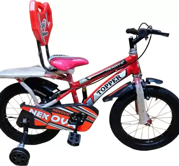 NEXOVA 16T LITTLE TOPPER CARRIER TUBELESS(RED) FOR 4 TO 6 YEARS KIDS 16 T BMX Cycle (Single Speed, Red, Rigid)