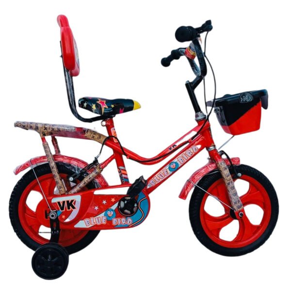 NEXOVA Bicycle 14 T Stich (PVC) Sky-Blue for 2 to 4 Year Kids Baby (RED)