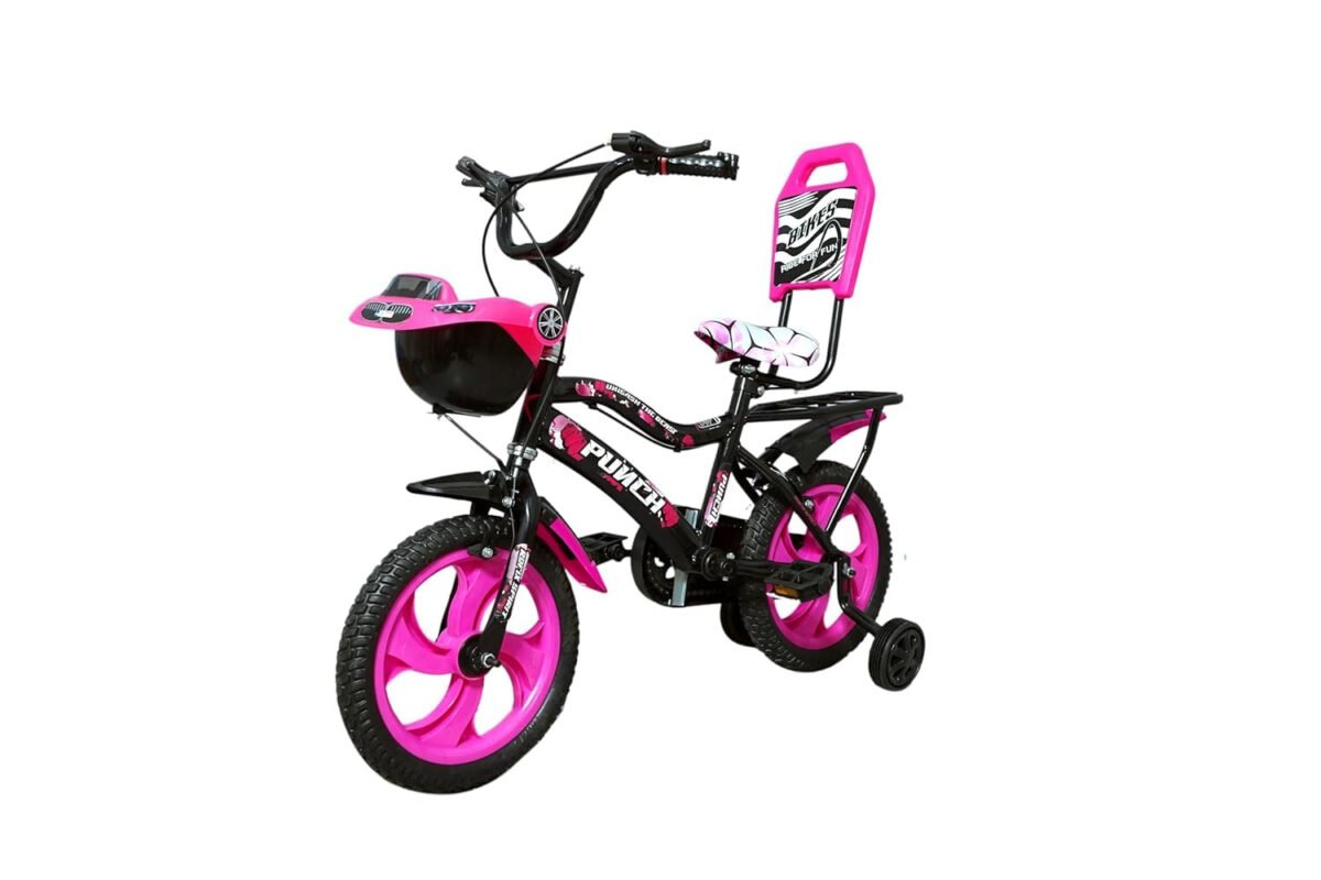 ROFIX Rofixbikes PUNCH B PINK 14T  Road Cycle with Training Wheels (SEMI-Assembled) for Boys and Girls Ideal for Age Group