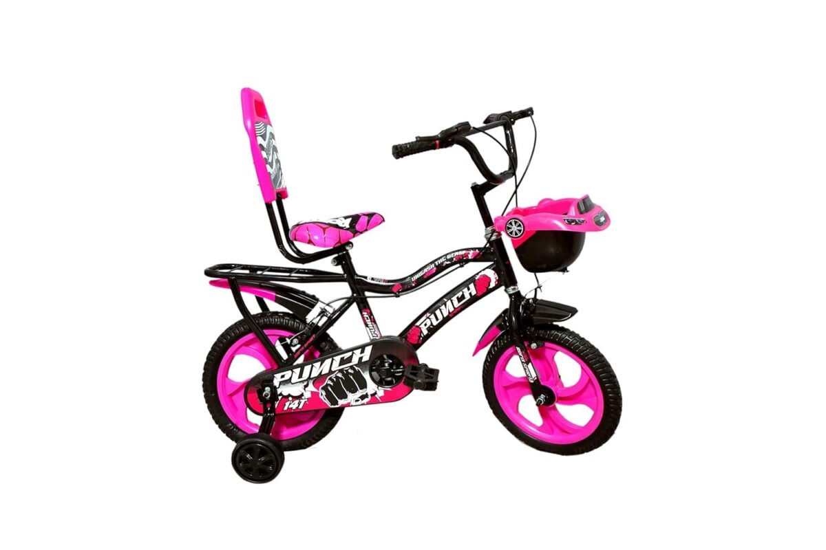 ROFIX Rofixbikes PUNCH B PINK 14T  Road Cycle with Training Wheels (SEMI-Assembled) for Boys and Girls Ideal for Age Group