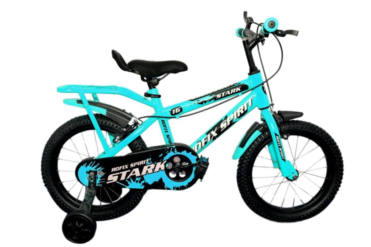 Rofixbikes Stark 16T BMX Cycle Robust Double Seat Kid Bicycle for and Boys Girl (Single Speed, Green)