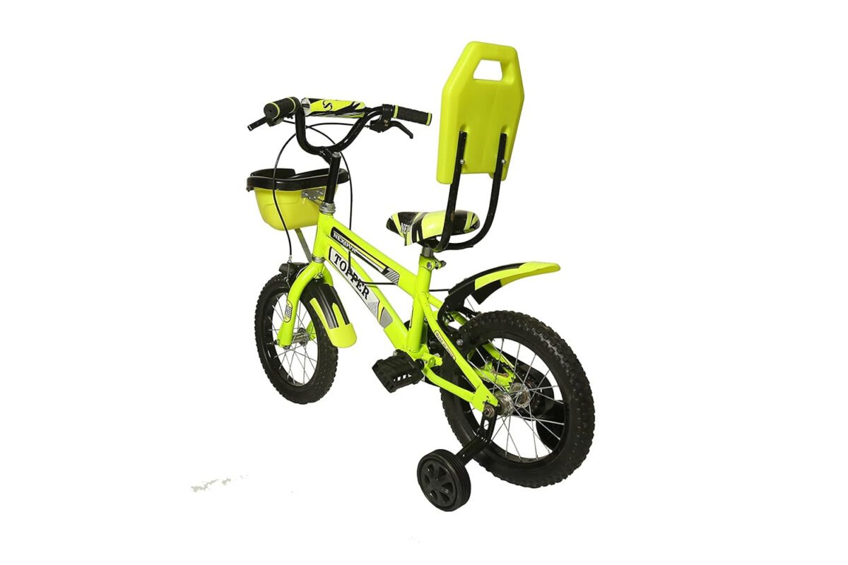 NEXOVA Kids Bicycle 14 T with Steel Frame and Tubeless Tyre for 3 to 5 Years Age Group for Boys and Girls(Floro Green