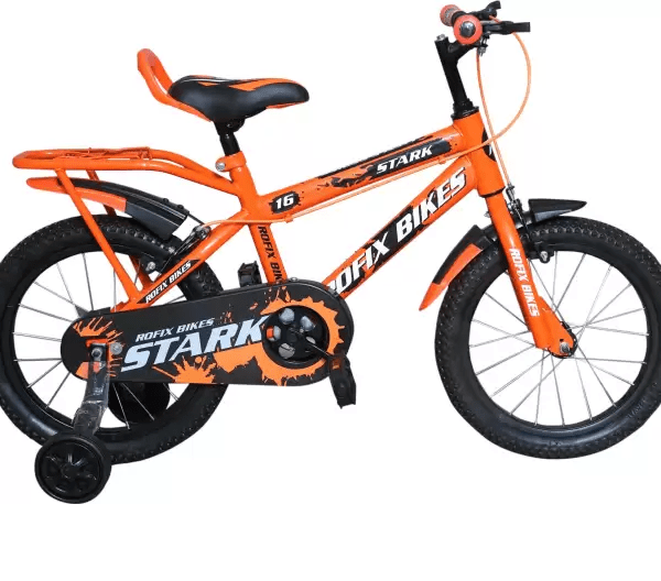 Rofixbikes STARK 16T KIDS CYCLE FOR BOYS AND GIRLS 16 T BMX Cycle (Single Speed, FLORO ORANGE, Rigid)