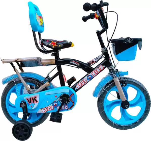 NEXOVA BYCYCLE 14T THE ROCKY CARRIER PVC (SKY-BLUE) FOR 2 TO 4 YEAR KIDS 14 T BMX Cycle (Single Speed, Blue, Rigid)