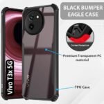 Ultra Clear Soft Silicone Back Cover Case for Vivo T3X 5G (Eagle)