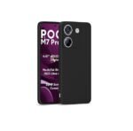 Back Cover for Poco M7 Pro 5G | Camera Protection | Shockproof Soft Matte Silicon Back Case (Black)