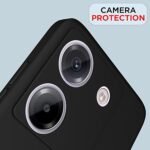 Back Cover for Poco M7 Pro 5G | Camera Protection | Shockproof Soft Matte Silicon Back Case (Black)